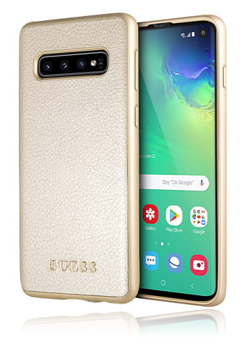 GUESS Hard Cover Iridescent Gold, für Samsung G973 Galaxy S10, GUHCS10IGLGO, Blister