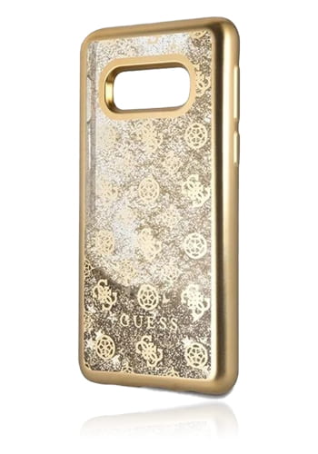 GUESS Hard Cover Glitter Peony Gold, für Samsung G970 Galaxy S10e, GUHCS10LPEOLGO, Blister
