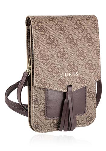 GUESS Wallet Bag 4G Umhängetasche Beige, Universal, GUWBSQGBE, Blister