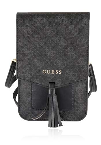 GUESS Wallet Bag 4G Umhängetasche Black, Universal, GUWBSQGBK, Blister