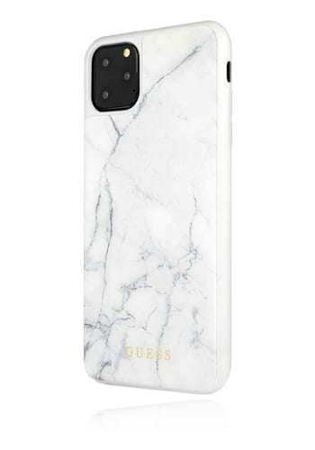 GUESS Hard Cover Marble White, für Apple iPhone 11 Pro, GUHCN65HYMAWH, Blister