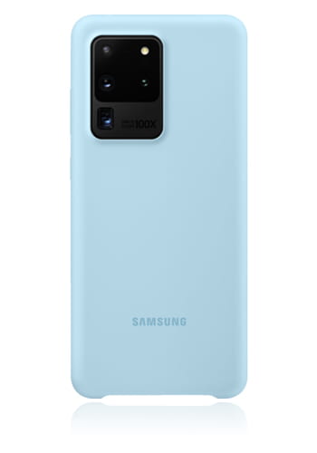 Samsung Silicone Cover Sky Blue, für Samsung G988F Galaxy S20 Ultra, EF-PG988TL, Blister