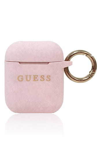 GUESS Cover Silicone Pink, für Apple AirPods, GUACCSILGLLP, Blister