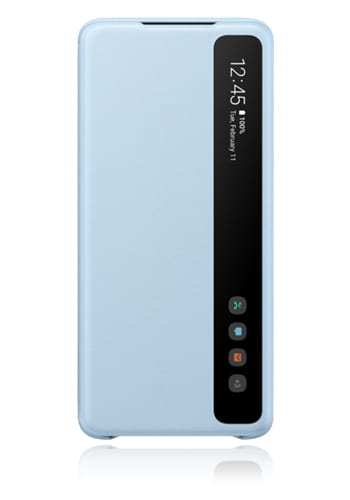 Samsung Clear View Cover Sky Blue, für Samsung G985F Galaxy S20 Plus, EF-ZG985CL, Blister