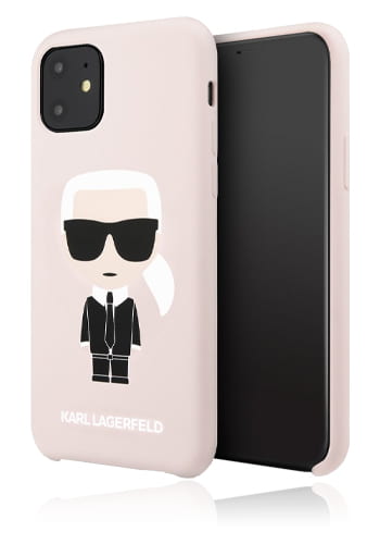 Karl Lagerfeld Silicone Cover Pink, für Apple iPhone 11 Pro Max, KLHCN65SLFKPI, Blister