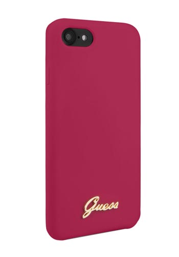 GUESS Hard Cover Silicone Vintage Pink, für Apple iPhone SE 2020 / 8, GUHCI8LSLMGRE, Blister