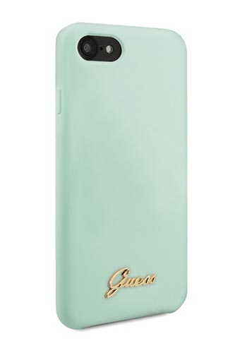 GUESS Hard Cover Silicone Vintage Green, für Apple iPhone SE 2020 / 8, GUHCI8LSLMGGR, Blister