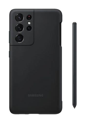 Samsung Silicone Cover + Pen Black, für Samsung G998F Galaxy S21 Ultra, EF-PG99P, Blister