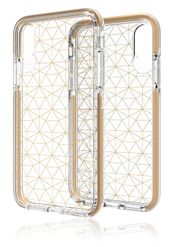 Gear4 D3O Cover Gold, Geometric, Victoria für Apple iPhone XS / X, IC8VICGGLD, Blister
