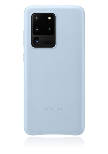 Samsung Leather Cover Sky Blue, für Samsung G988F Galaxy S20 Ultra, EF-VG988LL, Blister