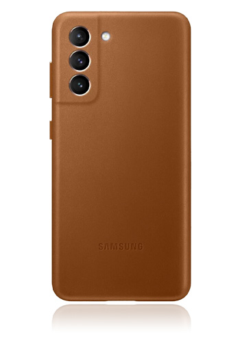 Samsung Leather Cover Brown, für Samsung G991F Galaxy S21, EF-VG991LA, Blister