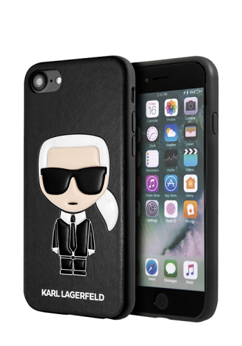 Karl Lagerfeld Iconic Body Cover Black, für Apple iPhone 8/ SE (2020) /7, KLHCI8IKPUBK, Blister