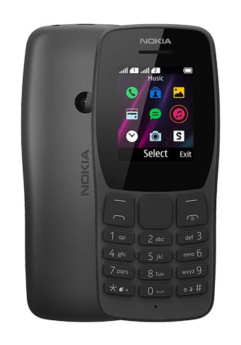 Nokia 110 Dual SIM 4MB RAM, 4MB, Black