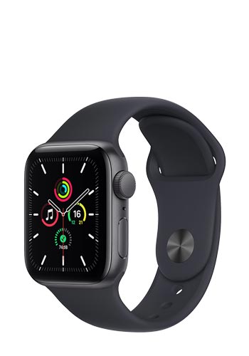 Apple Watch SE Aluminium GPS Space Grey, Sportarmband Midnight, MKQ13FD/A, 40mm