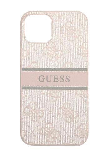 GUESS Printed Stripe 4G Case Pink, for iPhone 13 Mini, GUHCP13S4GDPI