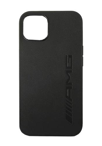 AMG Hard Cover Leather Hot Stamped Black, für Apple iPhone 13 Mini, AMHCP13SDOLBK, Blister