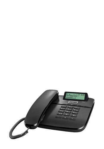 Gigaset Schnurgebundes Telefon mit Freisprechfunktion Black, DA611, S30350-S212-B121