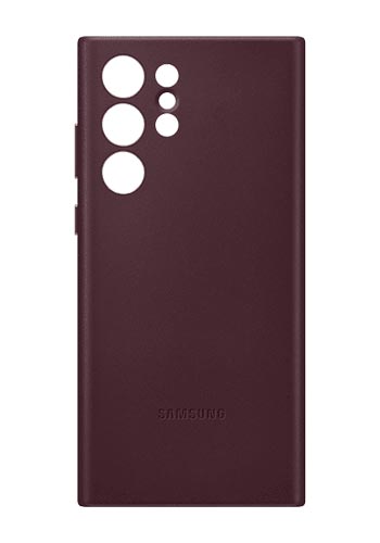 Samsung Leather Cover Burgundy, für Samsung Galaxy S22 Ultra, EF-VS908LEEGWW, Blister
