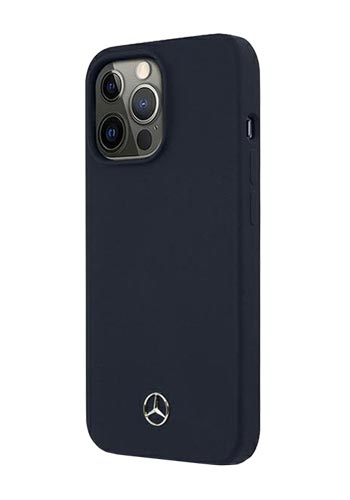Mercedes-Benz Hard Cover Silicone Blue, für Apple iPhone 13 Pro, MEHCP13LSILNA