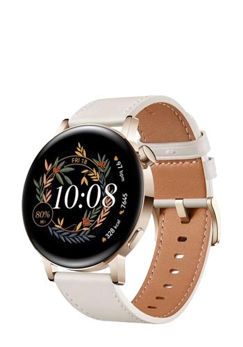 Huawei WATCH GT 3 Elegant Light Gold-White, Leather Strap, 55027150
