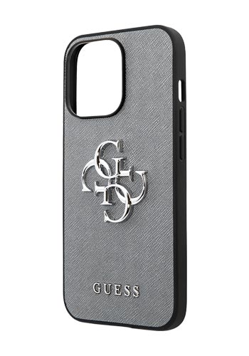 GUESS Hard Cover Saffiano 4G Big Metal Logo Grey, for iPhone 13 Pro Max, GUHCP13XSA4GSGR