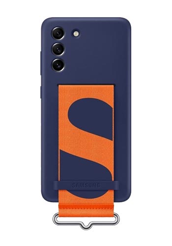 Samsung Silicone Cover with Strap Navy, für Samsung G990 Galaxy S21 FE, EF-GG990TN, Blister