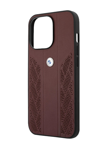 BMW Hard Cover Curve Perforated Red, für Apple iPhone 13 Pro Max, BMHCP13XRSPPR