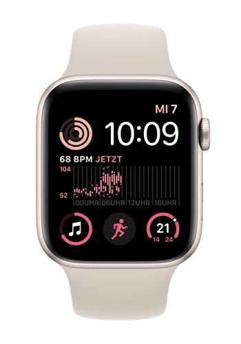 Apple Watch SE Aluminium GPS + Cellular Starlight, Sportarmband Starlight, MNPH3FD/A, 40mm