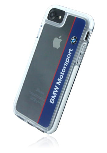 BMW Hard Cover Shockproof Vertical Logo Navy White, Motorsport für Apple iPhone SE(2022),SE(2020)/8/7, BMHCP7SPVNA