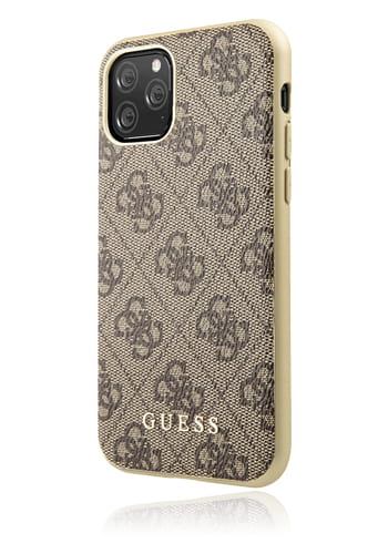 GUESS Hard Cover 4G für Apple iPhone 11 Pro Max Brown, GUHCN65G4GB, Blister