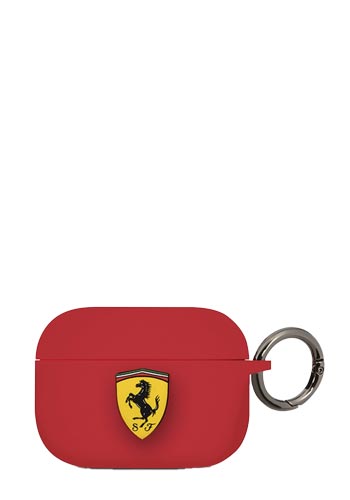 Ferrari Silicone Case für Apple Airpods Pro Red, FEACAPSILGLRE