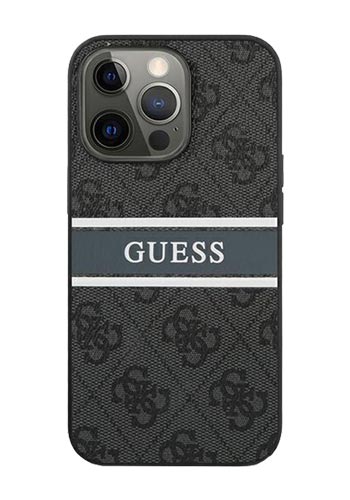 GUESS Hard Cover 4G Printed Stripe for Apple iPhone 13 Pro Grey, GUHCP13L4GDGR