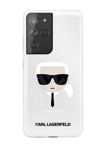 Karl Lagerfeld Hard Cover Karls Head für Samsung G998 Galaxy S21 Ultra Transparent, KLHCS21LKTR, Blister