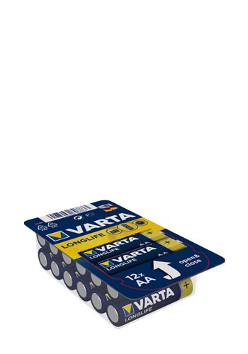 Varta Longlife AA Batterie LR06 12 Stk., 2750mAhm, 1.5V, 4106301112