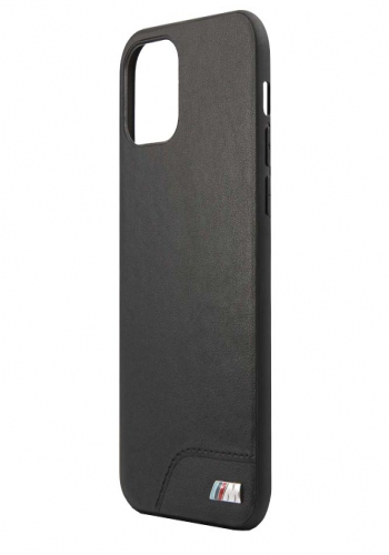 BMW Hard Cover Smooth PU Leather M Collection für Apple iPhone 12 Pro Max Black, BMHCP12LMHOLBK, Blister