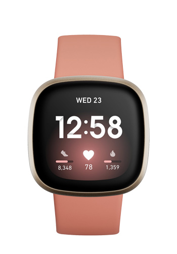 FitBit Versa 3 Gold/Pink, Smartwatch mit Armband