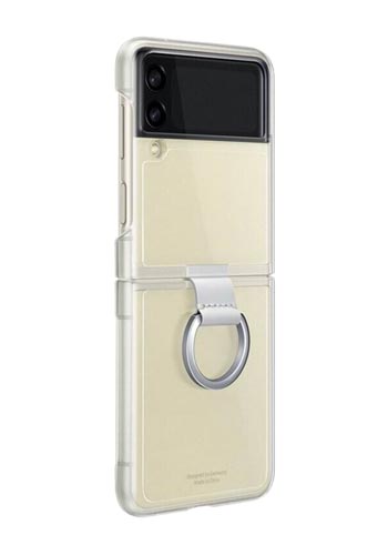 Samsung Transparent Clear Hard Cover mit Ring für Samsung F111 Galaxy Z Flip Transparent, EF-QF711CT, Blister
