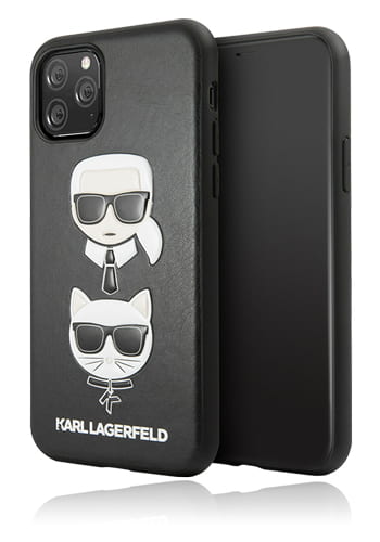 Karl Lagerfeld Hard Cover Black, Karl and Choupette, für Apple iPhone 11, KLHCN61KICKC, Blister