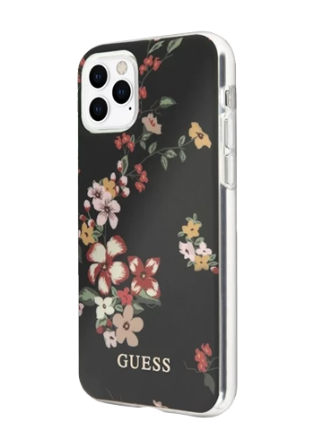 GUESS Hard Cover Flower für Apple iPhone 11 Pro Black, GUHCN58IMLFL04, Blister