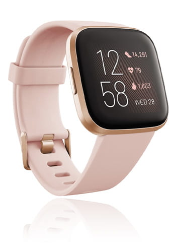FitBit Versa 2 Creme/Kupferrose, Smartwatch mit Armband