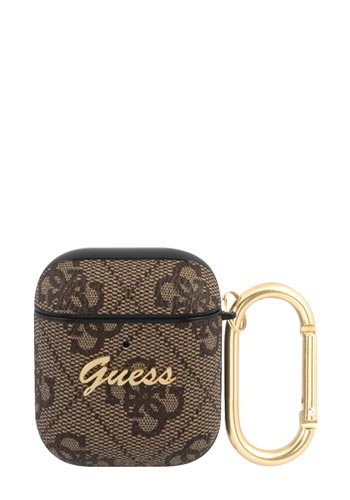 GUESS Cover 4G Script Brown, Apple AirPods 1 & 2, GUA24GSMW, Blister