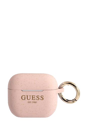 GUESS Cover Silicone Glitter Pink, Apple AirPods 3, GUA3SGGEP, Blister