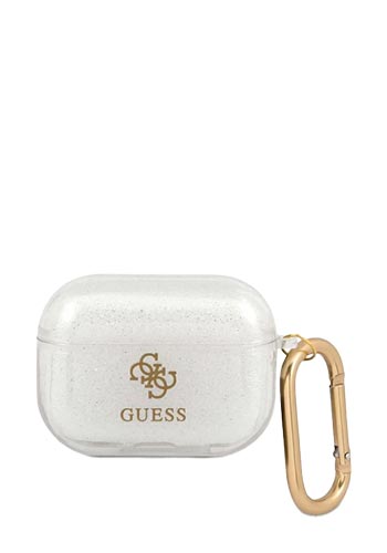 GUESS Hard Cover Glitter Transparent, for Airpods Pro, GUAPUCG4GT