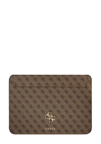 GUESS 4G Metal Logo Computer Sleeve for 13-inch Displays Brown, GUCS13G4GFBR