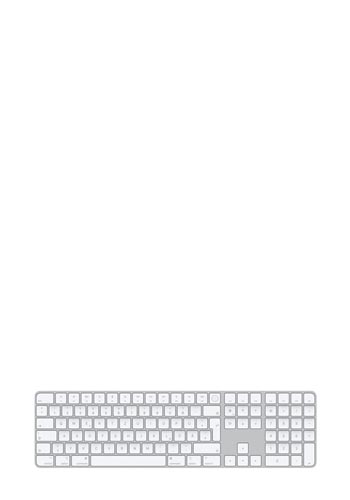 Apple Magic Keyboard mit Touch ID und Ziffernblock Deutsch, White, MK2C3D/A