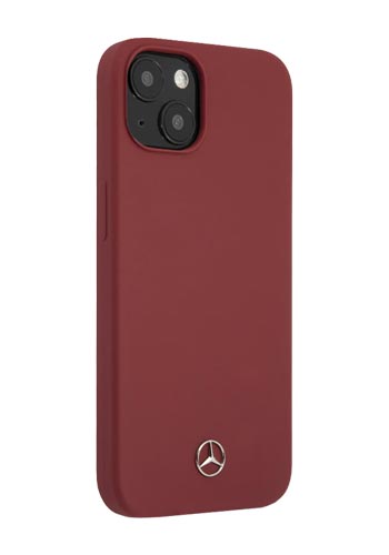 Mercedes-Benz Hard Cover Silicone Line Red, für Apple iPhone 13, MEHCP13MSILRE