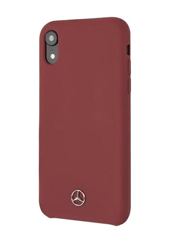 Mercedes-Benz Hard Cover Silicone Line Red,für Apple iPhone XR, MEHCI61SILRE