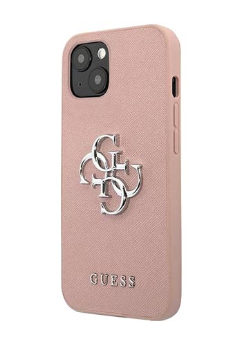 GUESS Hard Cover Saffiano 4G Big Metal Logo for iPhone 13 Grey, GUHCP13MSA4GSPI
