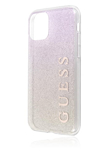 GUESS Hard Cover 4G Glitter Circle Gold Pink, für Apple iPhone 11 Pro, GUHCN58PCUGLG