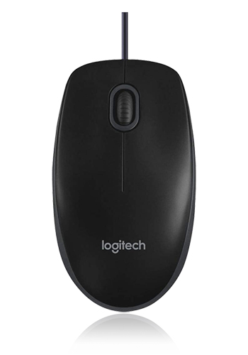 Logitech M100 USB Maus mit Kabel Black